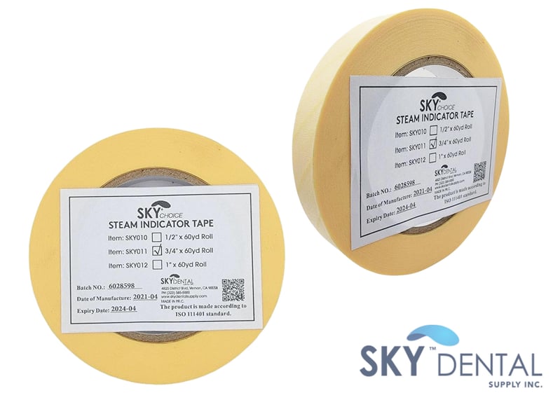 Sky Choice Sterilization Steam Indicator Tape, 3/4" x 60 Yard Roll, 01KXNHK94VQQ79443QZ23Z71S7