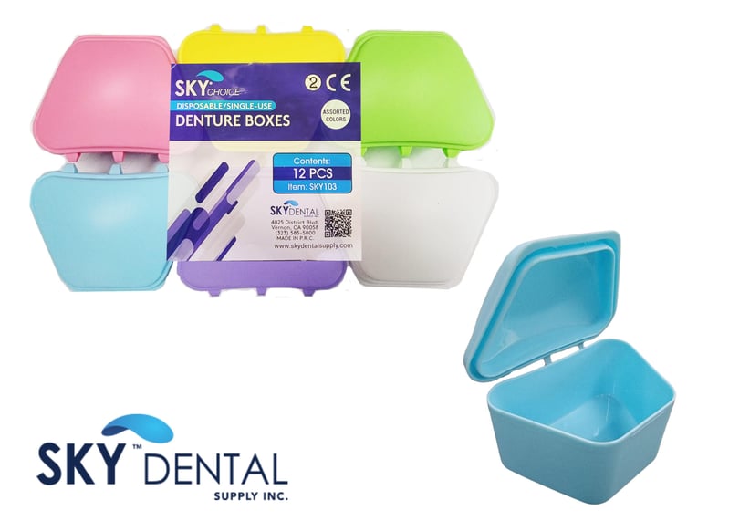 Sky Choice Denture Boxes Assorted, 12/Bx, 01KXNHK94WSTEZBQWFT3R9871M