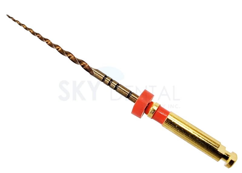 Sky Choice Protaper+ File (F2) 25mm Red Rotary File, 6/Pk