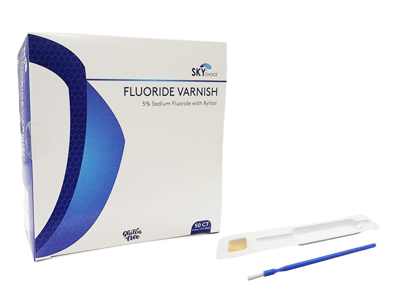Sky Choice Fluoride Varnish 5% Sodium Fluoride, Melon Flavor, 0.5ml x 50/Box