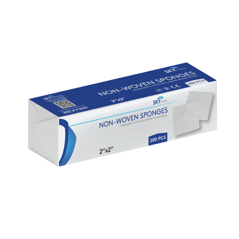 Sky Choice Premium Plus Sponges, Non-Woven, 4-Ply, 4x4, Non-Sterile, 2000/Case