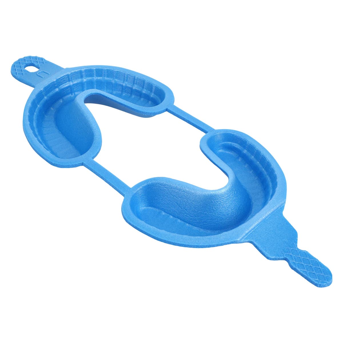 Acclean Dual Arch Foam Fluoride Trays With Hinge, Large, Blue, Disposable, 30/Box - Dual Arch Foam Fluoride Trays With Hinge - Image 1