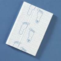 Graham Medical FootPrint Professional Patient Towel, 3-Ply Tissue/Poly, 13.5 in x 18 in, Disposable, 500/Case - Towel FootPrint Prof 3Ply Poly - Image 1
