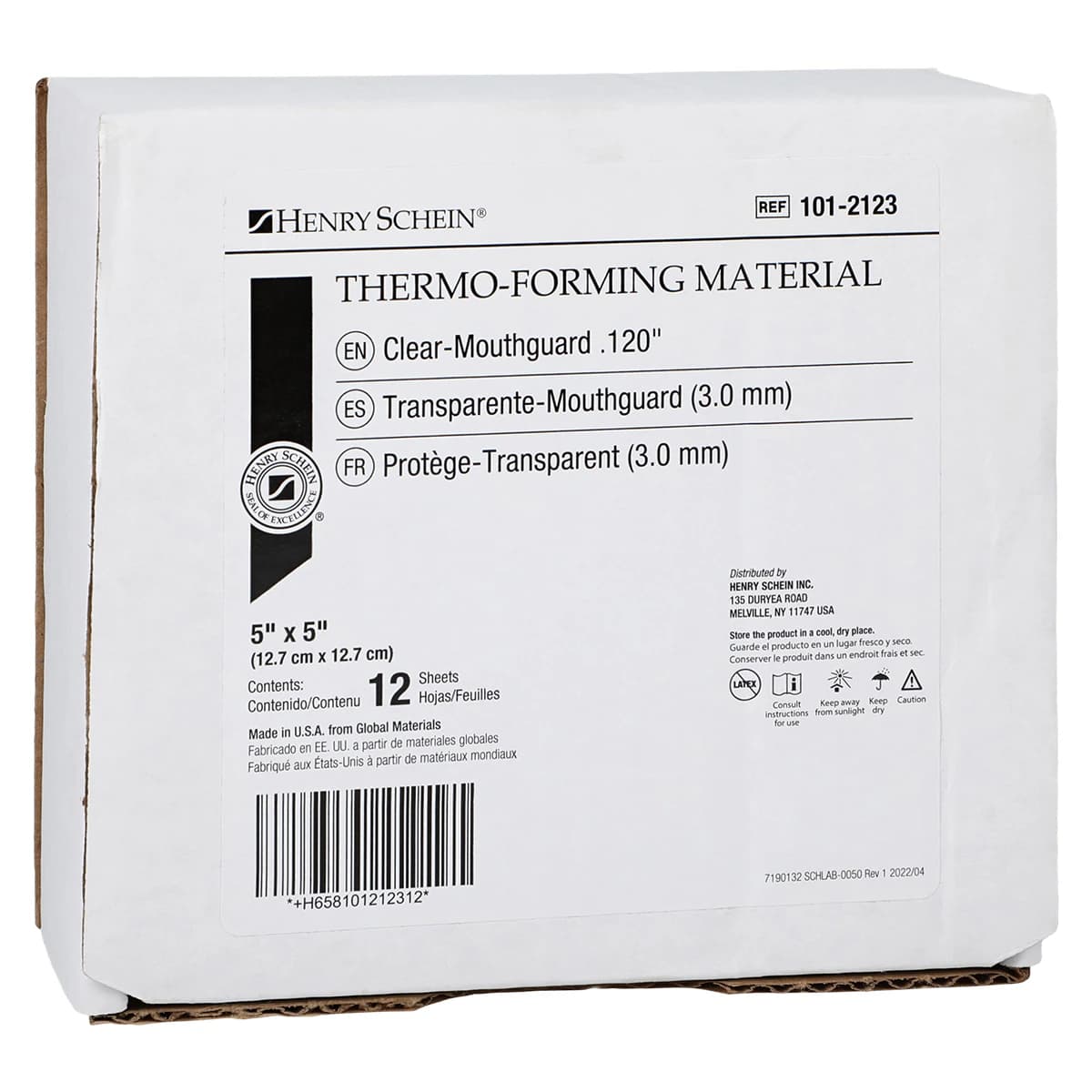 Thermo-Forming Mouthguard Material, 0.120" Laminate, 12/Box - Thermo-Forming Mouthguard Material - Image 1