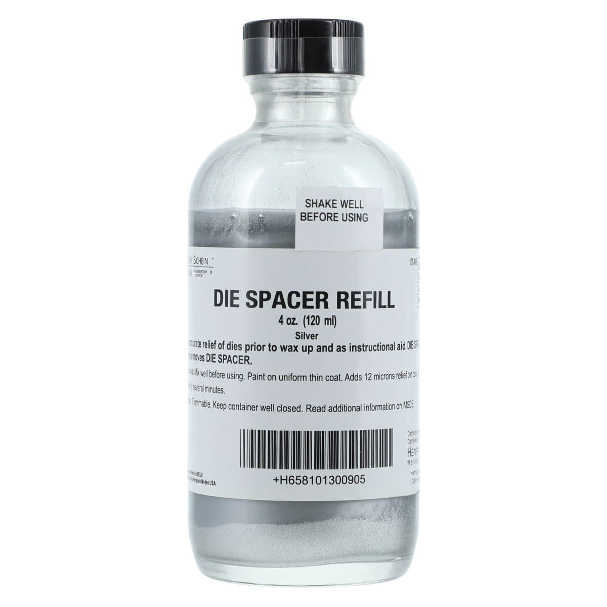 Die Spacer Refill, Silver, 4 oz/Bottle - Die Spacer Refill - Image 1