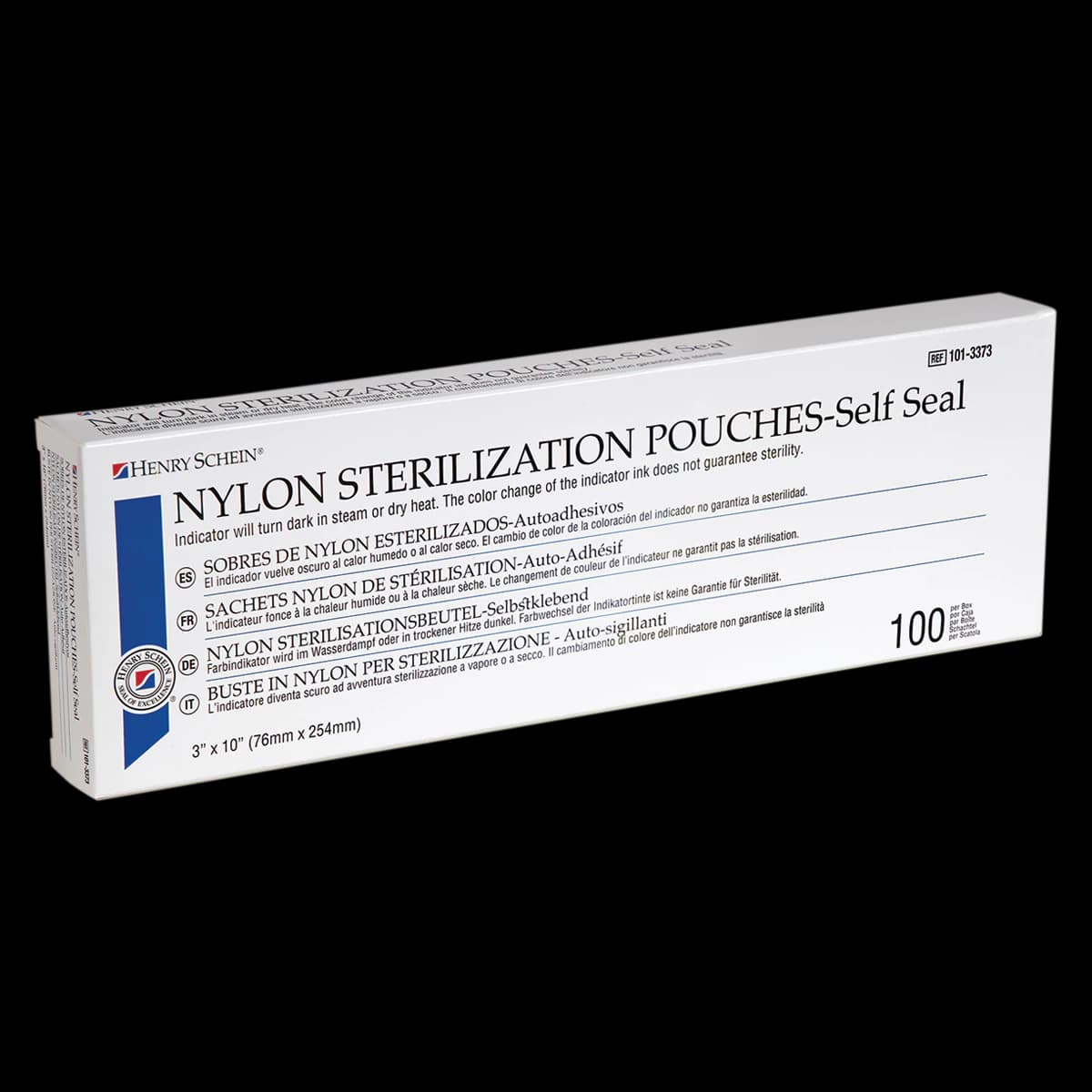 Henry Schein Nylon Sterilization Pouch, Self-Sealing, 3 in x 10 in, 100/Box - Nylon Sterilization Pouches - Image 1