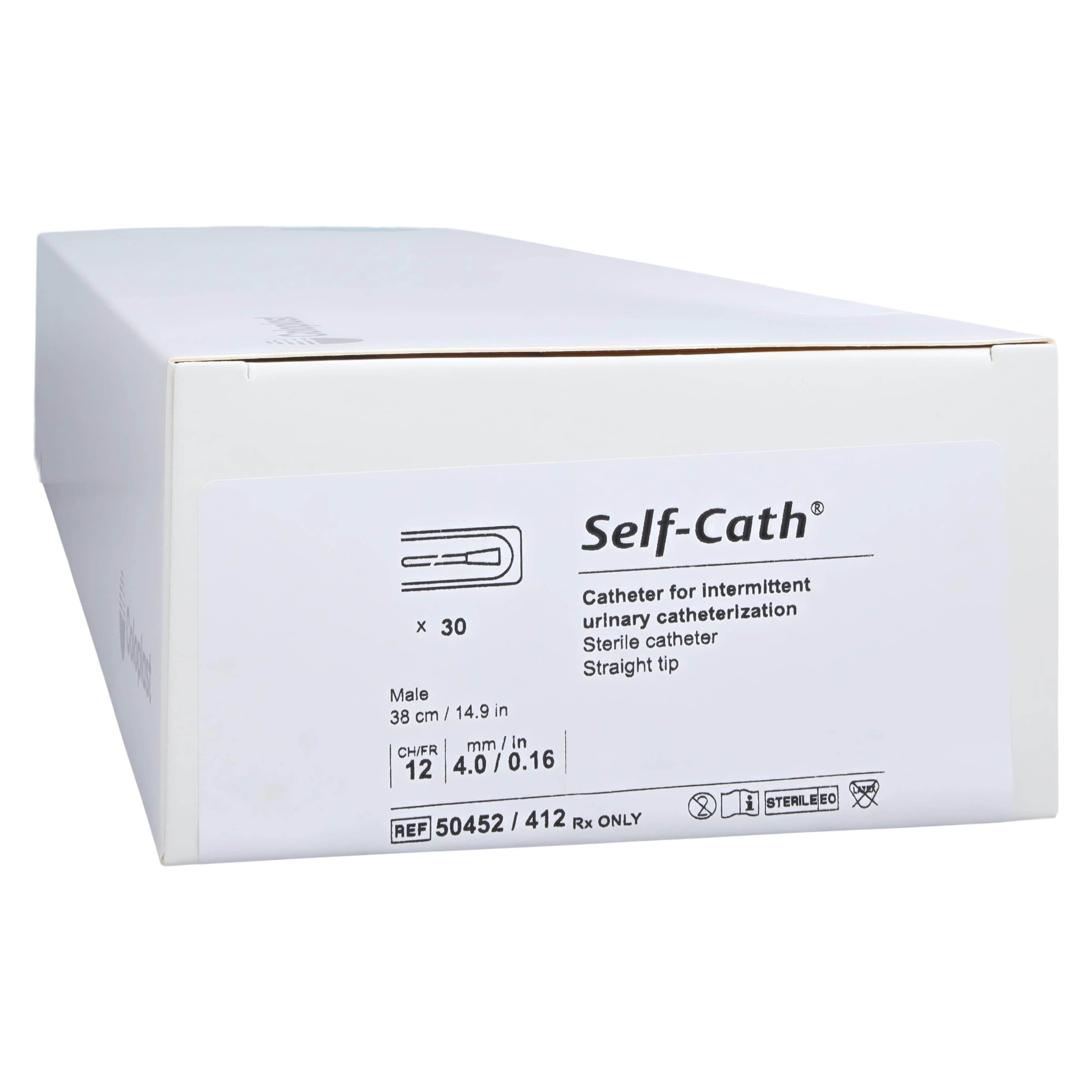 Coloplast Self-Cath Intermittent Catheter, Long Straight Tip, 12 Fr, 16" - Catheter Self 16" - Image 1