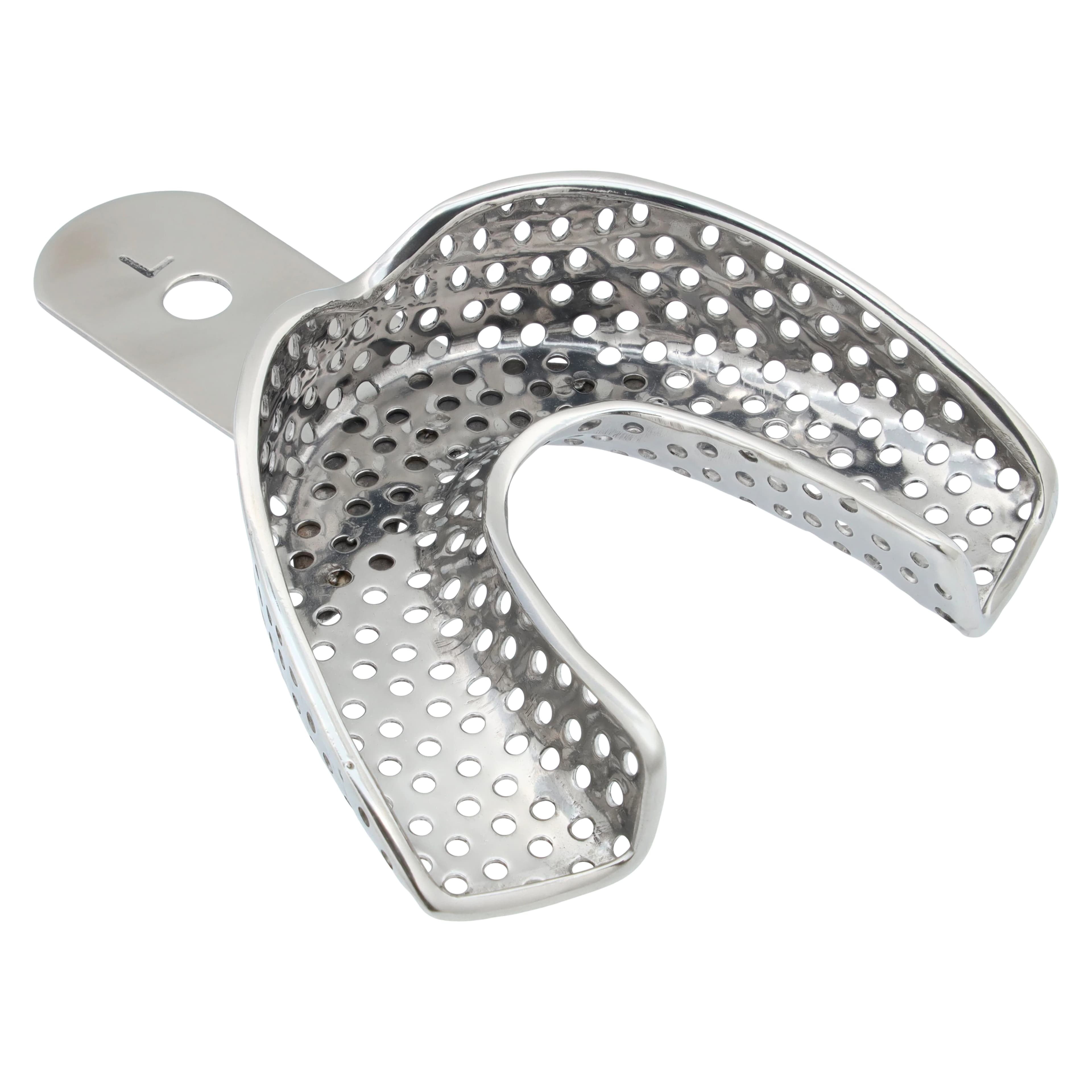 Impression Tray Metal #20, Stainless Steel, Perforated, Regular/Large Lower - Impression Tray Metal #20 - Image 1