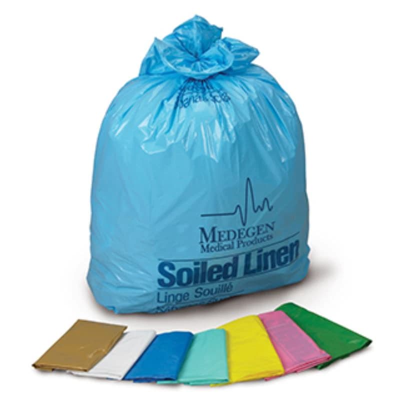 Medegen Infectious Linen Laundry Bag, 1.20 mil, 23" x 8" x 41", Yellow, LLDPE, 250/Case - Liner Inf Yellow 30-33gal - Image 1