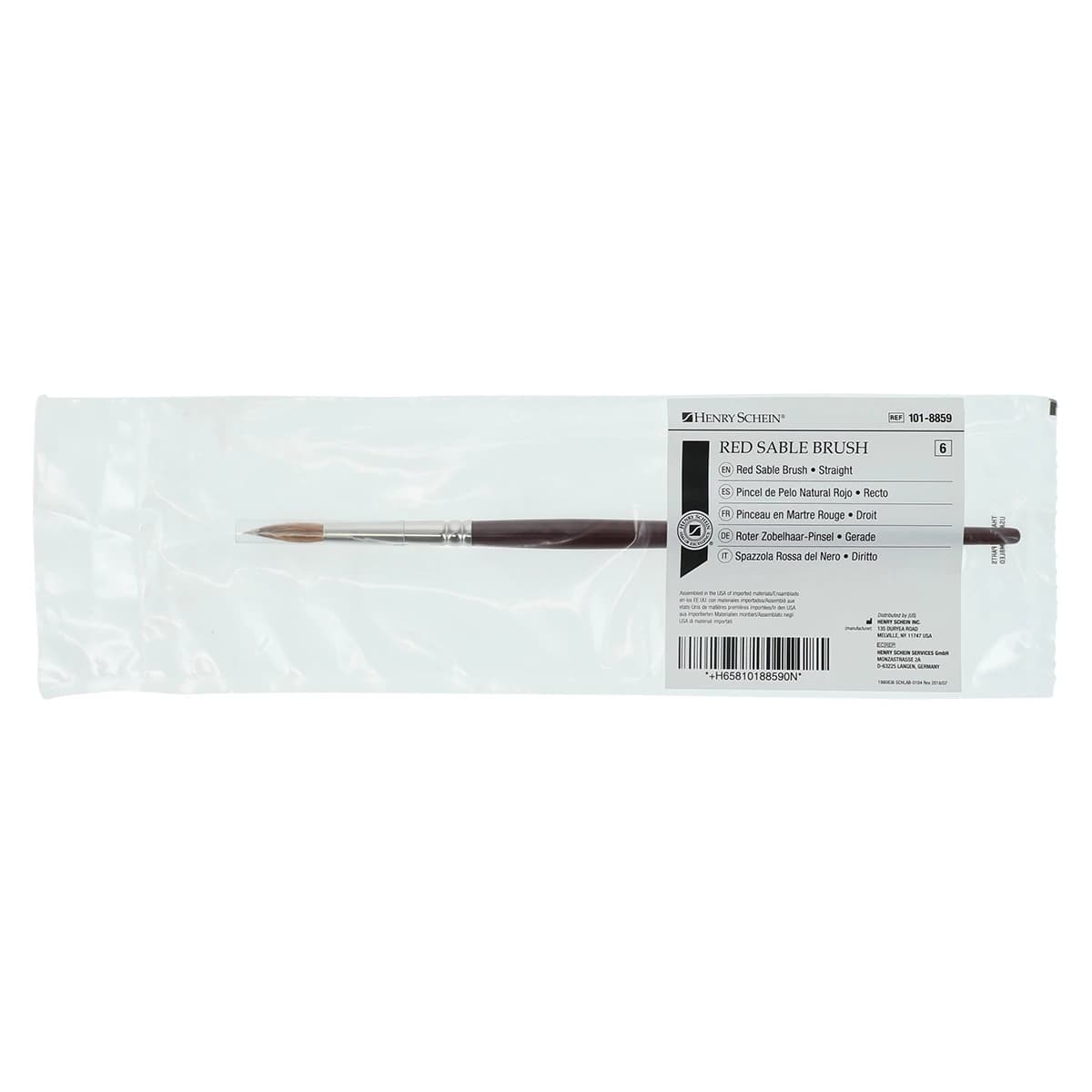 Red Sable Ceramist Brush #6, Straight - Brush Red Sable Straight - Image 1