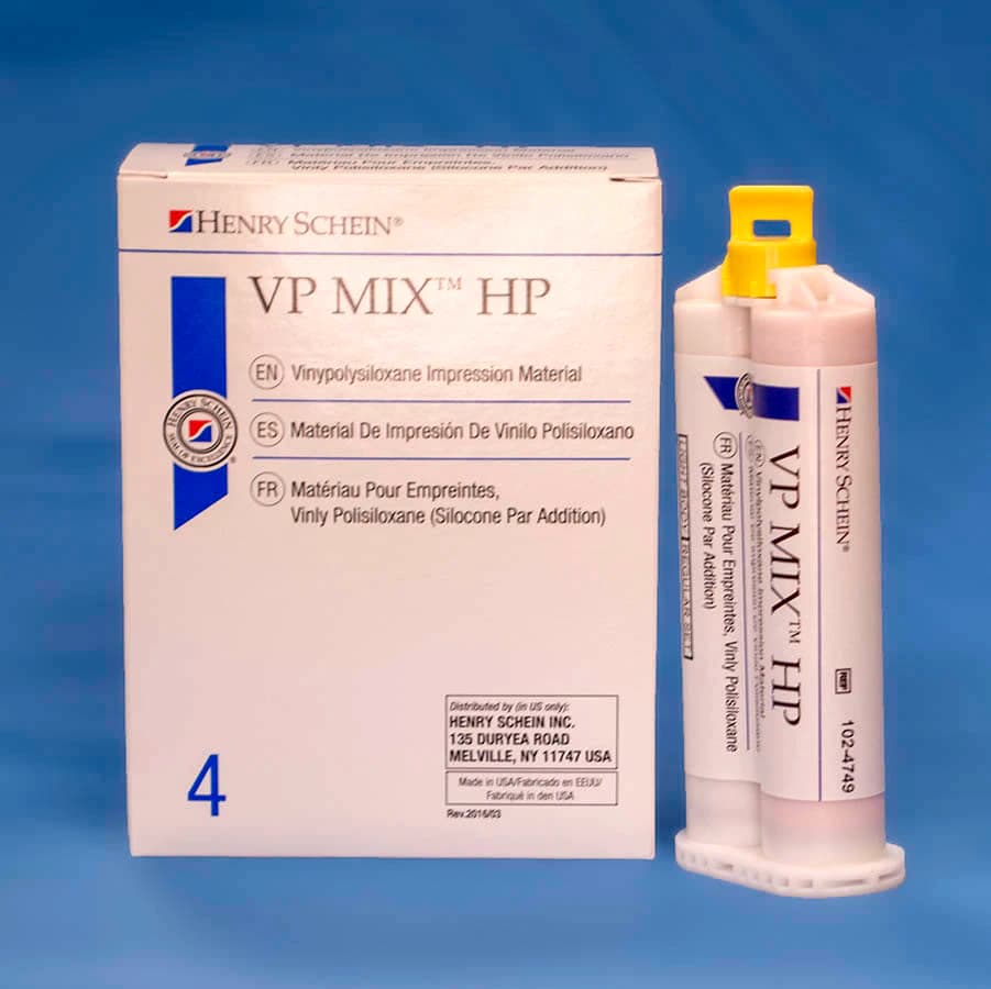 VP Mix HP Impression Material, Regular Set, Light Body, Mint, Gluten Free, 4/Box - VP Mix HP Reg Set Mint - Image 1
