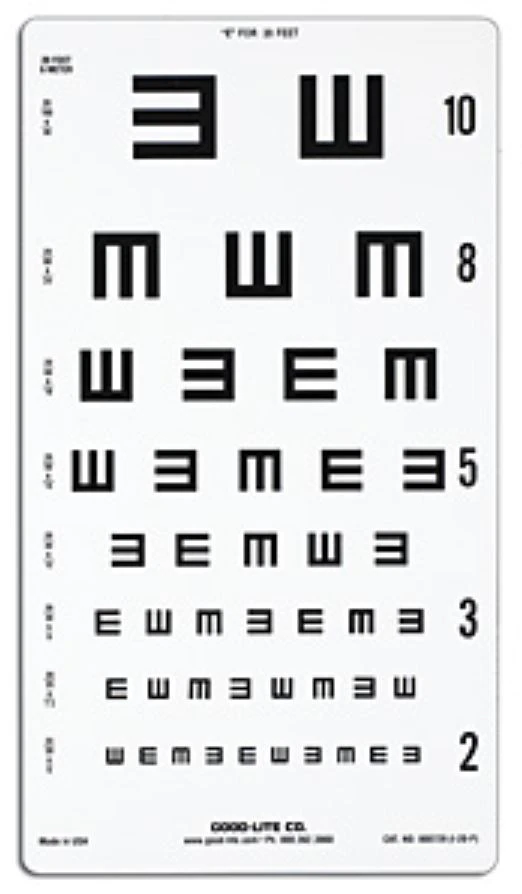 Good-Lite Co Eye Chart Illiterate, Each - Eye Chart Illiterate - Image 1