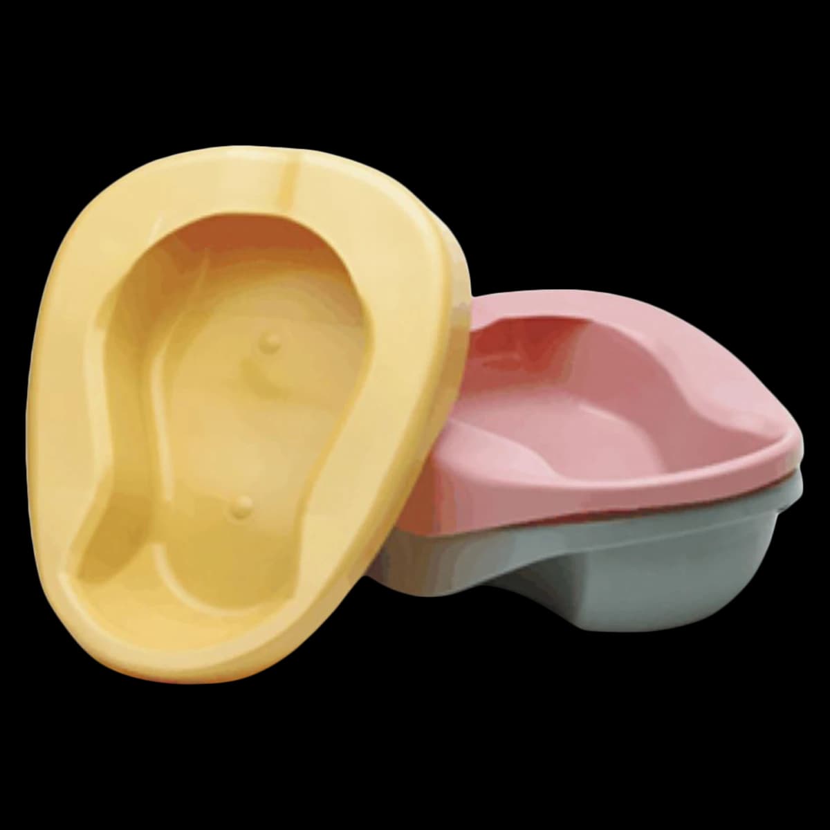 Medegen Pontoon Bedpan, Plastic, 2 Qt, Gold - Bedpan Pontoon Plastic 2 Qt Au - Image 1