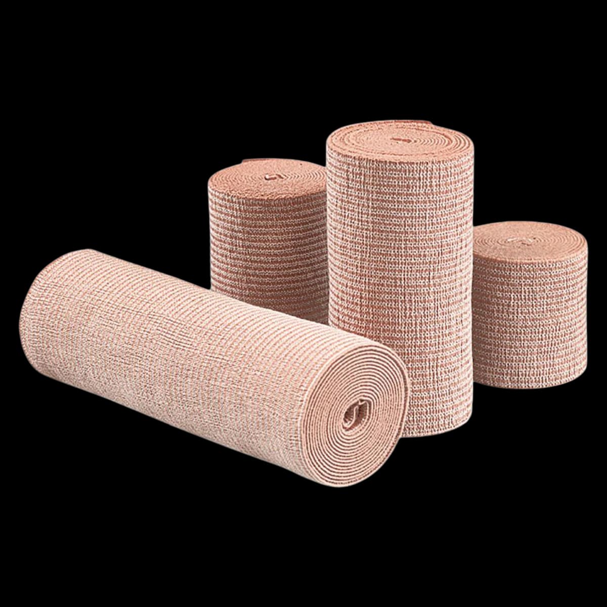 Mueller Sports Medicine Elastic Bandage, 3" x 5 yd, Tan, 10/Box - Bandage Elastic Beige Clips - Image 1