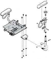 Midmark Chair Arms for 75L LP 630 (Field Installed) - Chair Arms for 75L LP 630 - Image 1