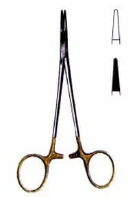 Henry Schein Halsey Needle Holder, 5" Tungsten Carbide, Smooth - Needle Holder Halsey Smooth - Image 1
