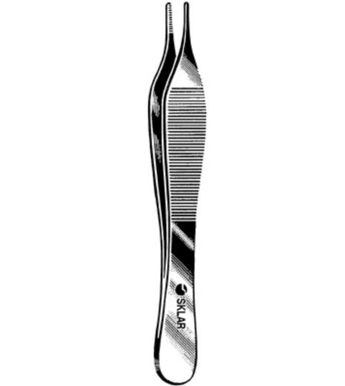 Sklar Instruments Adson Dressing/Tissue Forcep, 4-3/4", Stainless Steel, Autoclavable, Each - Forcep Adson Dressing - Image 1