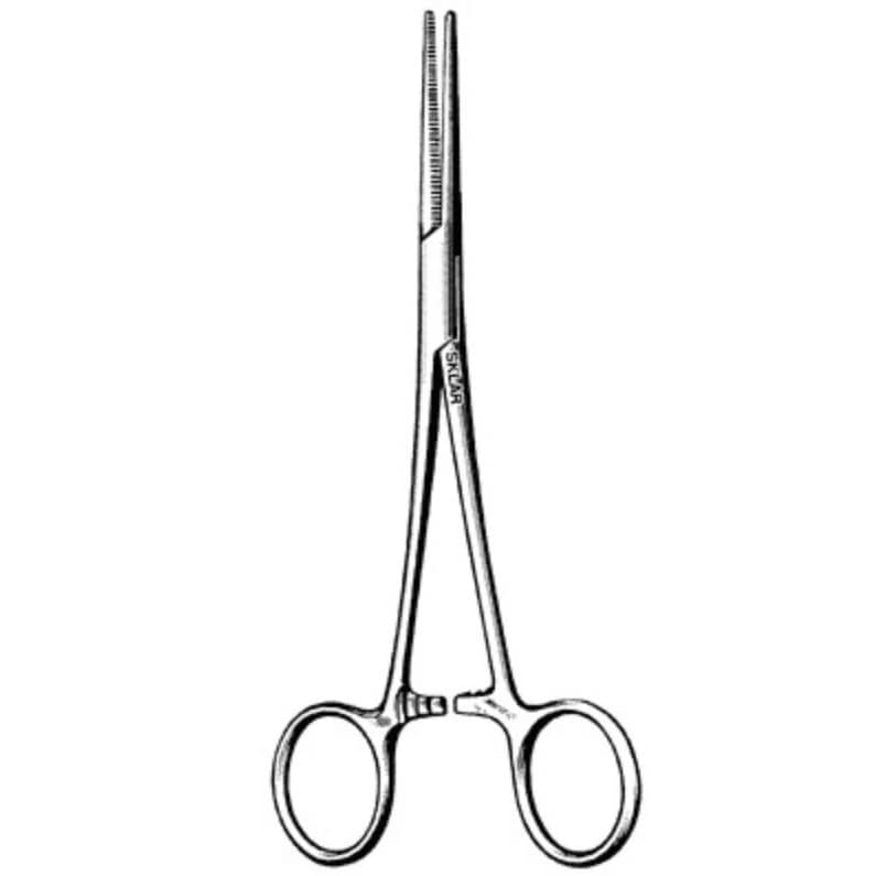 Sklar Coller Forcep, Straight, 6-1/4", Stainless Steel, Each - Forcep Hemostat Straight - Image 1