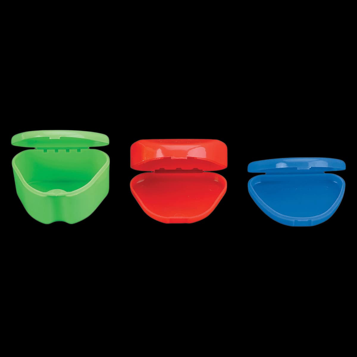 Plasdent Deep Dish Retainer Box, 1.5" Assorted Colors, 12/Box, 200DB-A - Plasdent - Deep Dish Retainer Box 1.5" - Image 1
