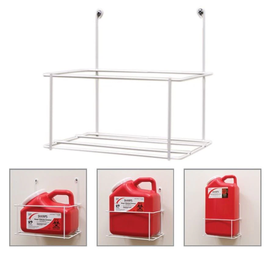 Sharps Compliance Mail Back System Bracket, Metal, Wall Mount, 6.625x9.5x9.125", For 1/2/3 Gallon Containers - Mail Back System Bracket - Image 1