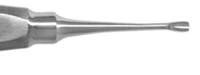 A. Titan Instruments #77R Stainless Steel Molar Elevator, Serrated, Angled, Single End, 1/Pk - Molar Elevator Angled - Image 1