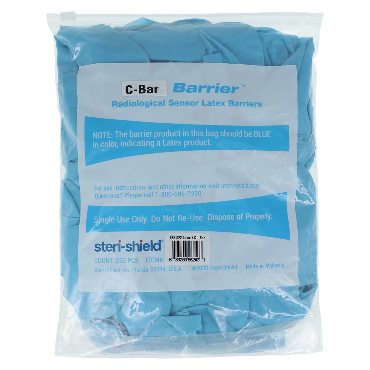 Steri-Shield Light Handle Barrier, One Size Fits Most, Blue, Disposable, For C-Bar Light, 250/Box - Steri-Shield Light Barrier - Image 1