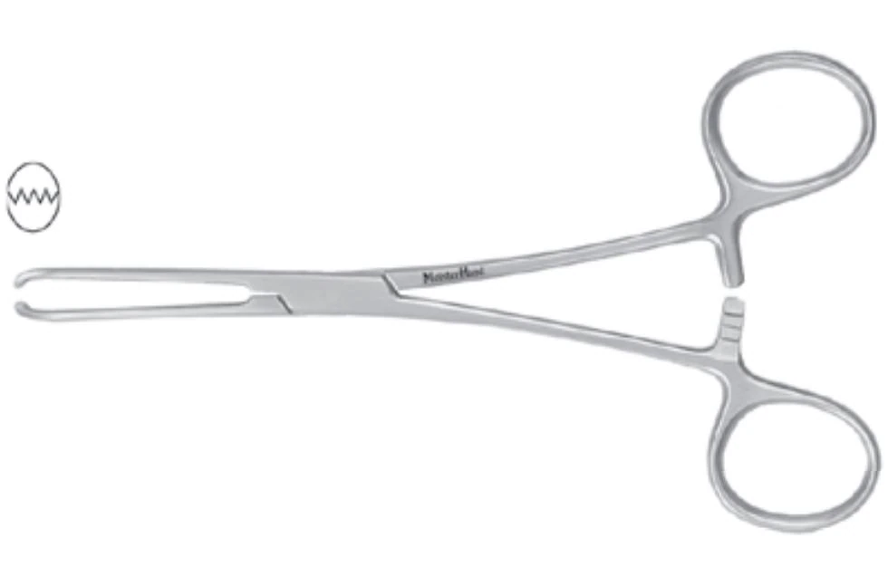 Meister-Hand Allis Tissue Forceps, Baby, Straight, 5-1/2", Stainless Steel, Autoclavable, Each - MH Baby Allis Tiss Forceps Del - Image 1