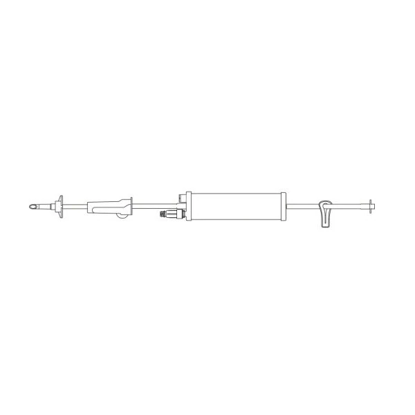 B. Braun Metriset Burette Set, 20" Primary Infusion, Non-Vented Spike, Roller/Slide Clamp, ULTRASITE Valve, 3mL Priming Volume, 20/Case - Metriset Burrette Set - Image 1