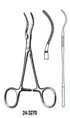 Miltex-Integra Cooley Spoon Shaped Clamp, 5-1/2" Stainless Steel, Autoclavable, Reusable - Cooley Spoon Shaped Clamp - Image 1