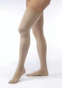 BSN Medical Jobst Opaque Compression Stocking, Thigh High, Closed Toe, Women's XL, Natural - Hose Comp ThighHigh Women XL - Image 1