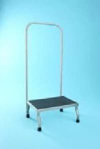 Blickman Kent Step Stool with Handrail, 4-Leg, Each - Step Stool w/Handrail - Image 1