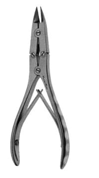 Meister-Hand Ruskin Bone Forceps, Curved, 5-3/4", Stainless Steel - Mh Ruskin Bone Fcp 6 Cvd - Image 1