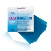 Crosstex Dental Dam, Heavy Blue, 6" x 6", Unflavored, Latex, 36/Box, 19301 - CROSSTEX DENTAL DAMS 19301 - Image 1
