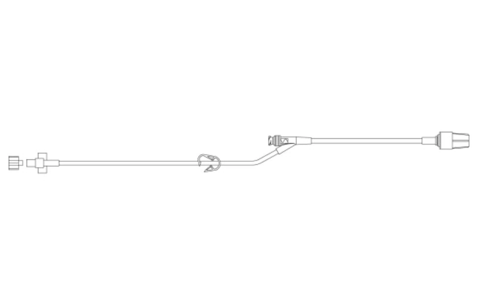 CareFusion SmartSite Needleless IV Extension Set, 21" Spin Male Luer Lock, Pinch/Safety Clamp, 100/Case - Ext Set Smartsite 20" - Image 1