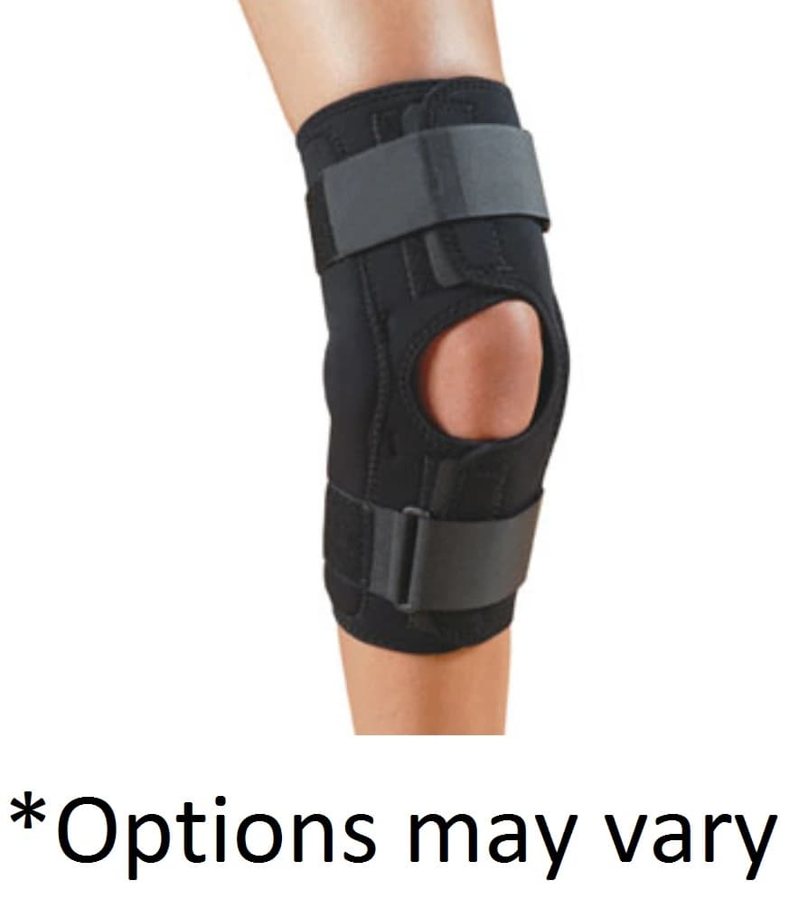 Knapp Knee Orthosis Brace, Adult Neoprene, Medium (14-16"), Black, 12" - Brace Knapp Knee Black Neo 12" - Image 1