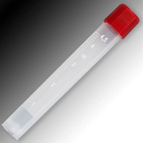 Globe Scientific Polypropylene Sample Tube, 5mL, External Thread, Round Bottom, Self-Standing, Graduated, Non-Sterile, 1000/Box - Tube Polypr RB SelfStand Grdtd - Image 1