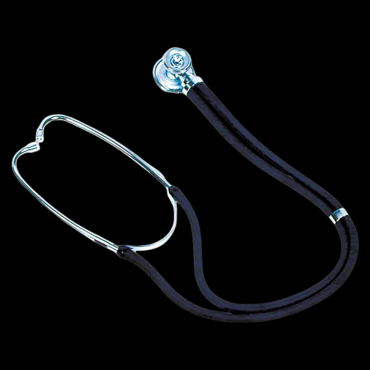 Sprague Rappaport Stethoscope, Adult, Black, 2-Tube, Lightweight (MRI Compatible) - Stethoscope Mri Black Ltwt - Image 1