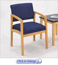Lesro Lenox Armed Guest Chair, Wood Finish, Grade 2 - Lenox Armed Guest Chair - Image 1