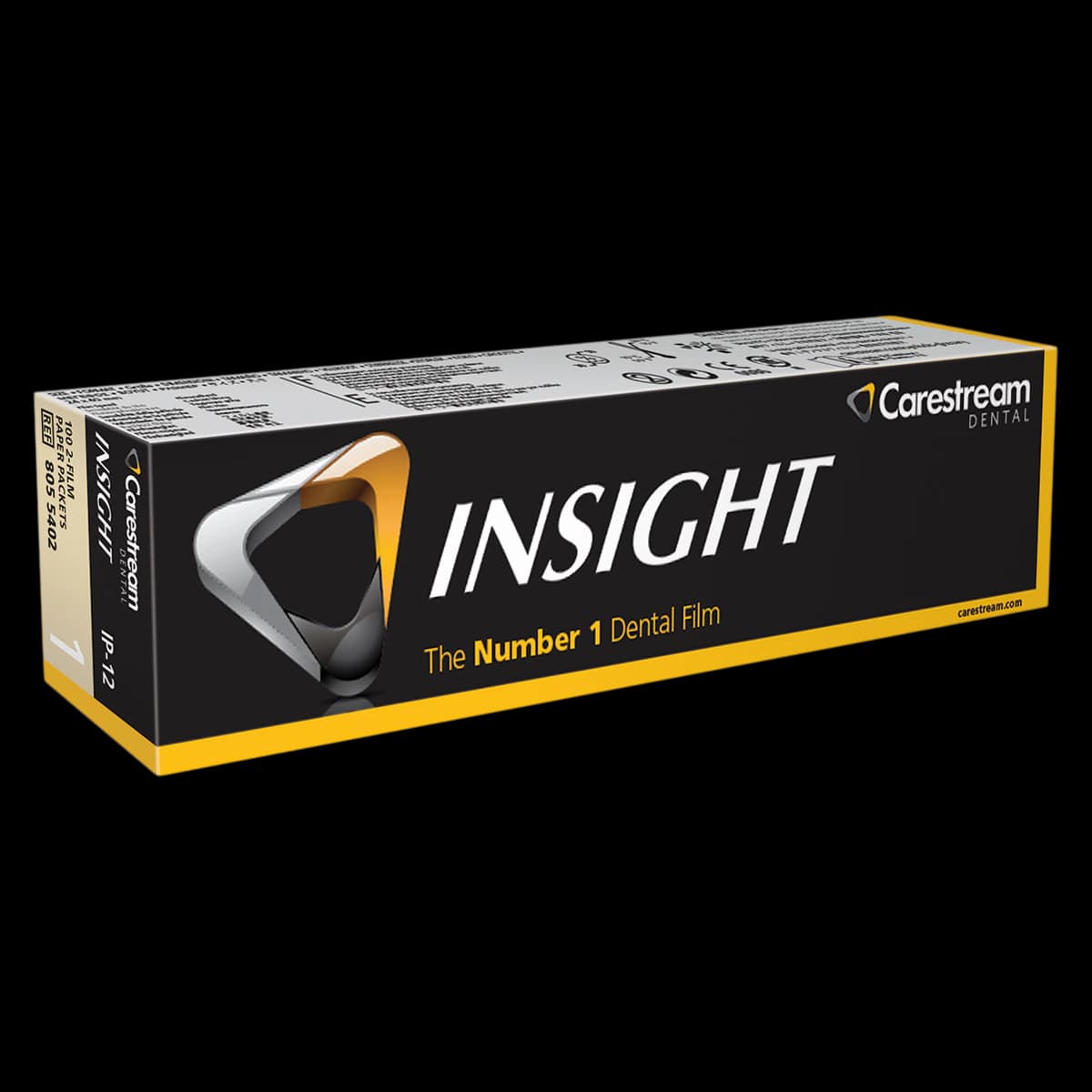 Carestream Insight IP-12 Intraoral Dental X-Ray Film, Size 1, Double Film, Paper Packets, F-Speed, 100/Box, 8055402 - Insight Film IP-12 Paper, Anterior, Double Film, # 1, 100/Pk, 8055402 - Image 1