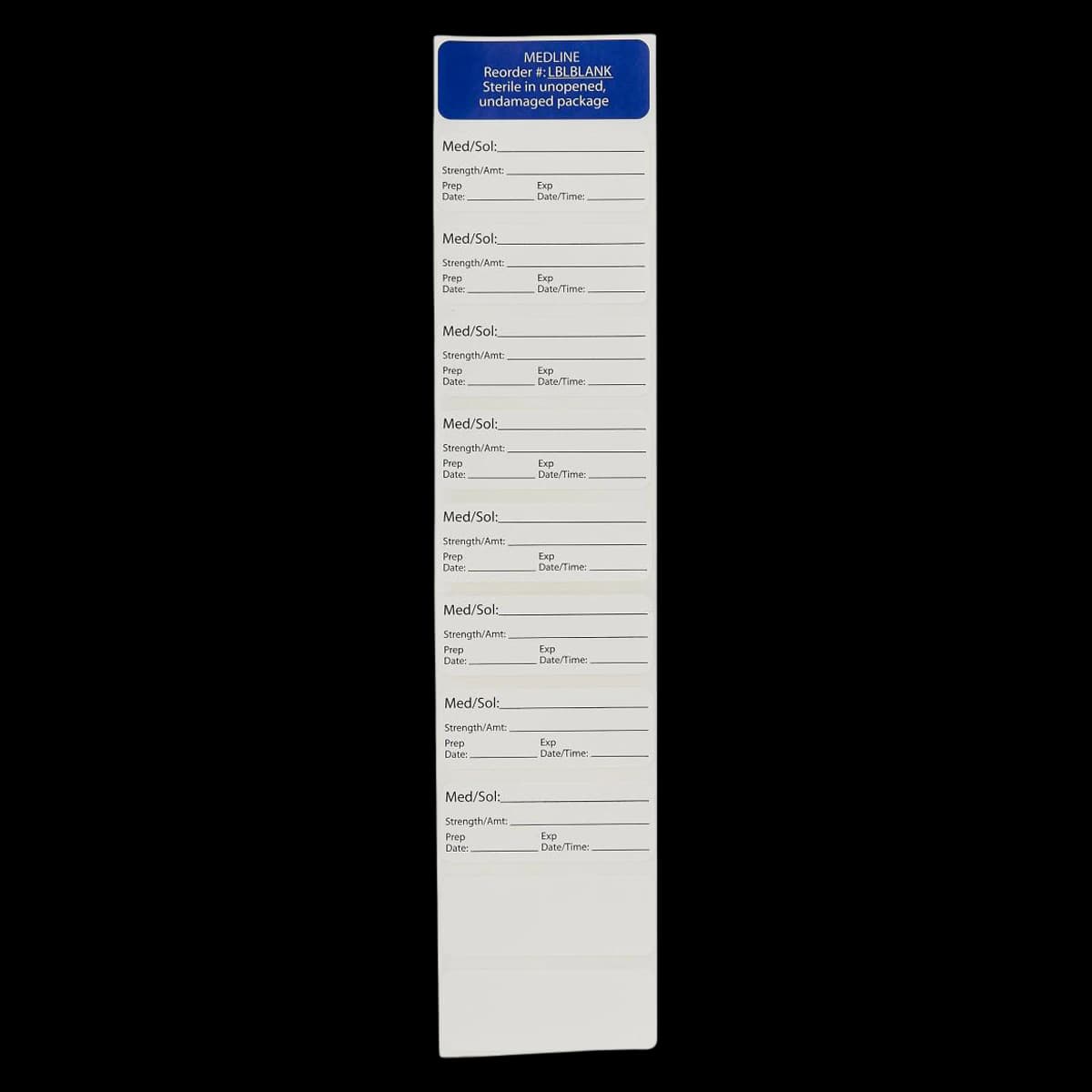 Medline O.R. Sterile Blank Labels, 0.5" x 1.75", 200 per Case - Labels O.R. Sterile Blank - Image 1