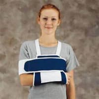 DeRoyal Sling & Swathe Shoulder Immobilizer, Adult, Size Small, Navy Canvas, Left/Right - Sling & Swath Navy - Image 1