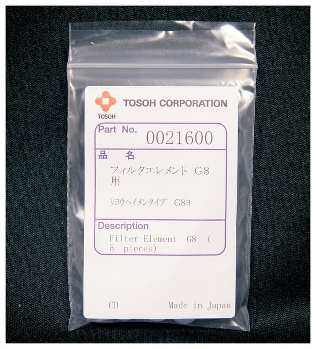 Tosoh Bioscience G8 Analyzer Filter Element, 5/Package - Filter Element f/G8 - Image 1