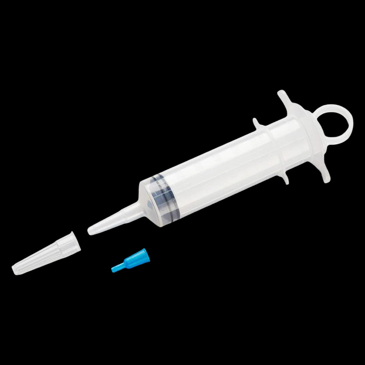 Medline Contro-Piston Irrigation Syringe, 60cc, Sterile, Low Dead Space, oz/cc Graduated, Latex-Free, Disposable, 50/Case - Syringe Pist w/Ring Cath Tip - Image 1