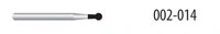 Diamond FG 802-014M Round + Neck Friction Grip Bur, Medium, 2.7 mm, 5/Pack - Diamond FG 802-014M - Image 1