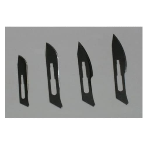 Henry Schein Surgeon Blades, Stainless Steel, Sterile, #10, 100/Bx - Surgeon Blades SS Sterile - Image 1