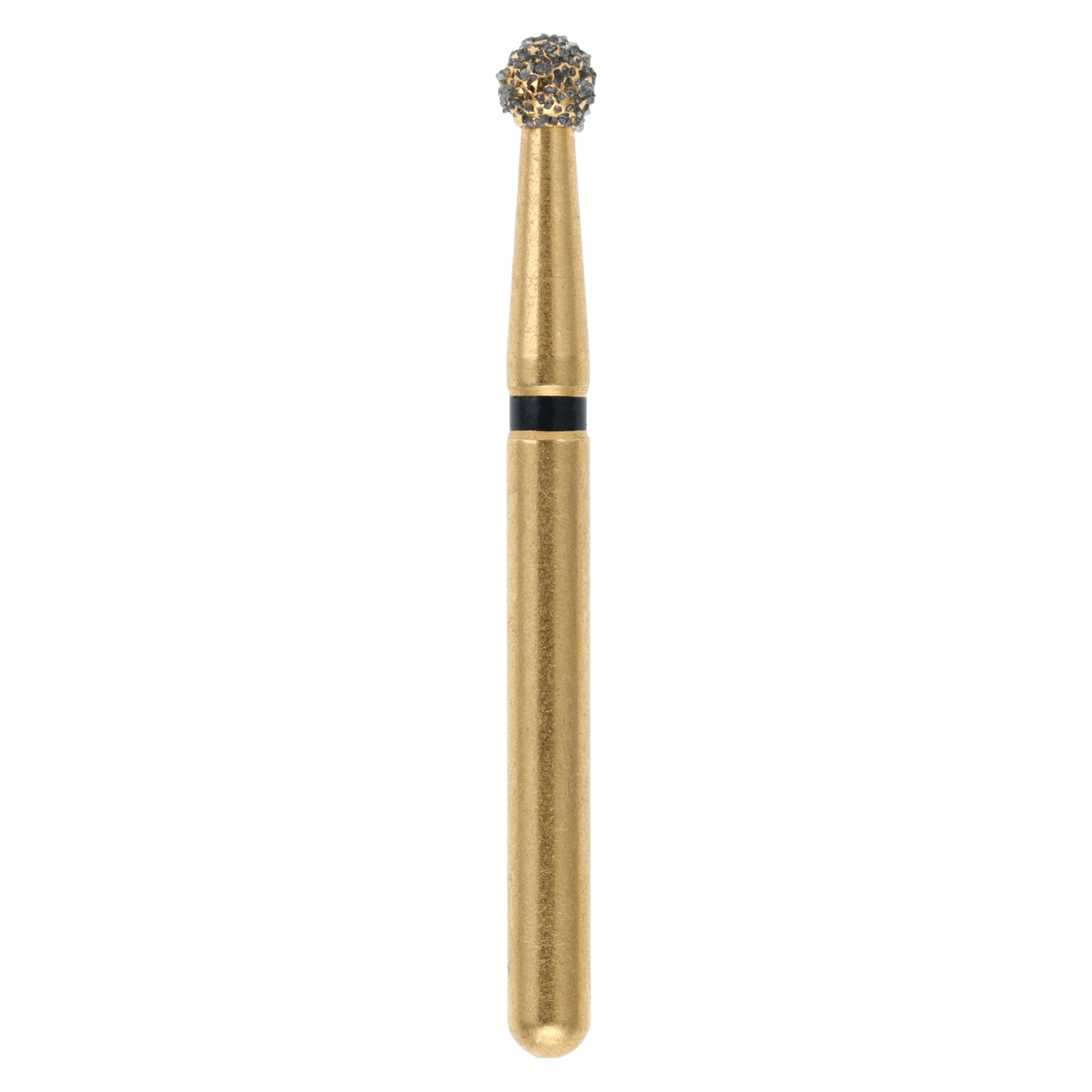 MAXIMA GOLD Diamond FG Bur, Friction Grip, Super Coarse Round, 1.8 mm, G801-018SC, 5/Pk - MAXIMA GOLD Diamond FG - Image 1