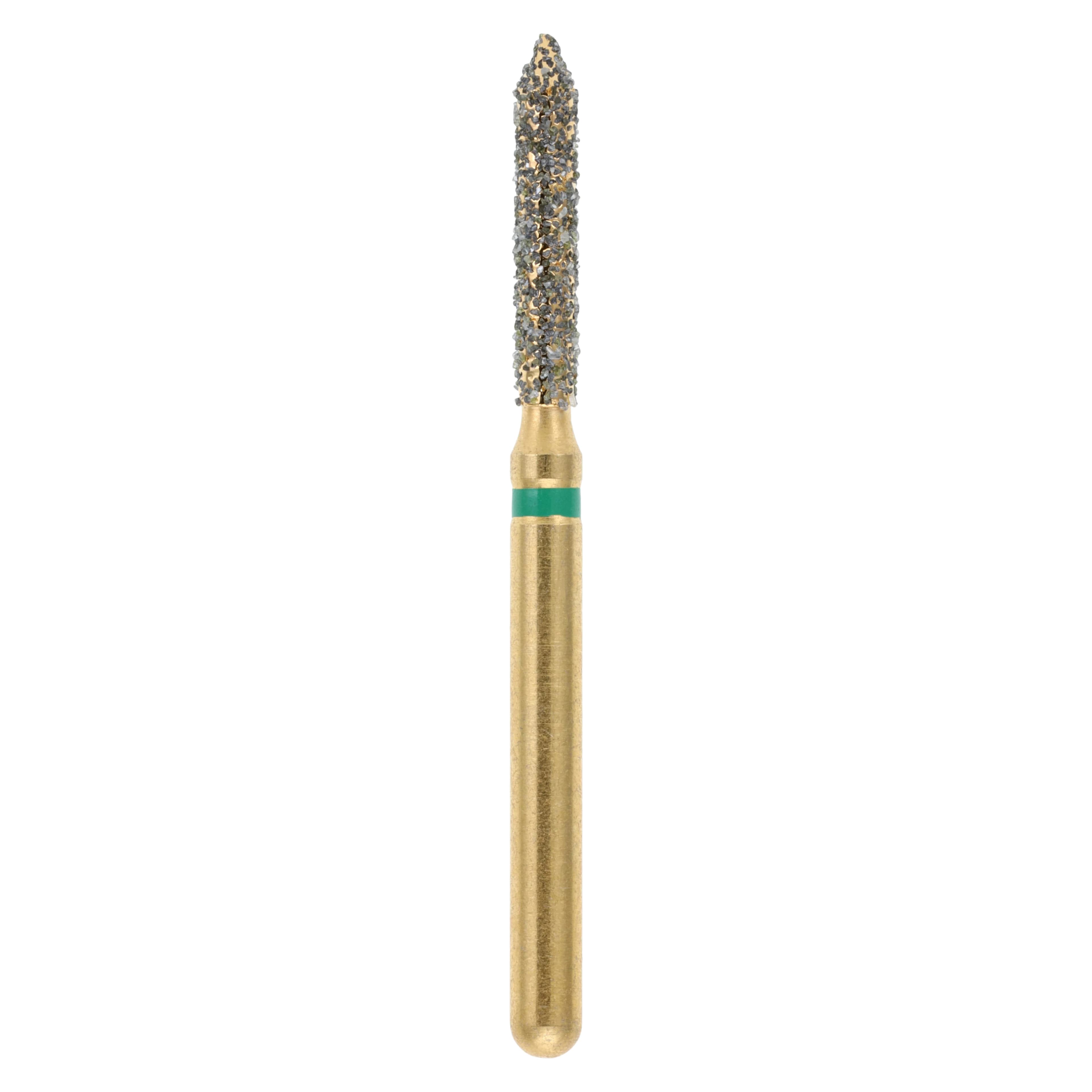 MAXIMA GOLD Diamond FG Beveled Cylinder Bur, Coarse, Friction Grip, 8.0 mm, G885-014C, 5/Pk - MAXIMA GOLD Diamond FG - Image 1