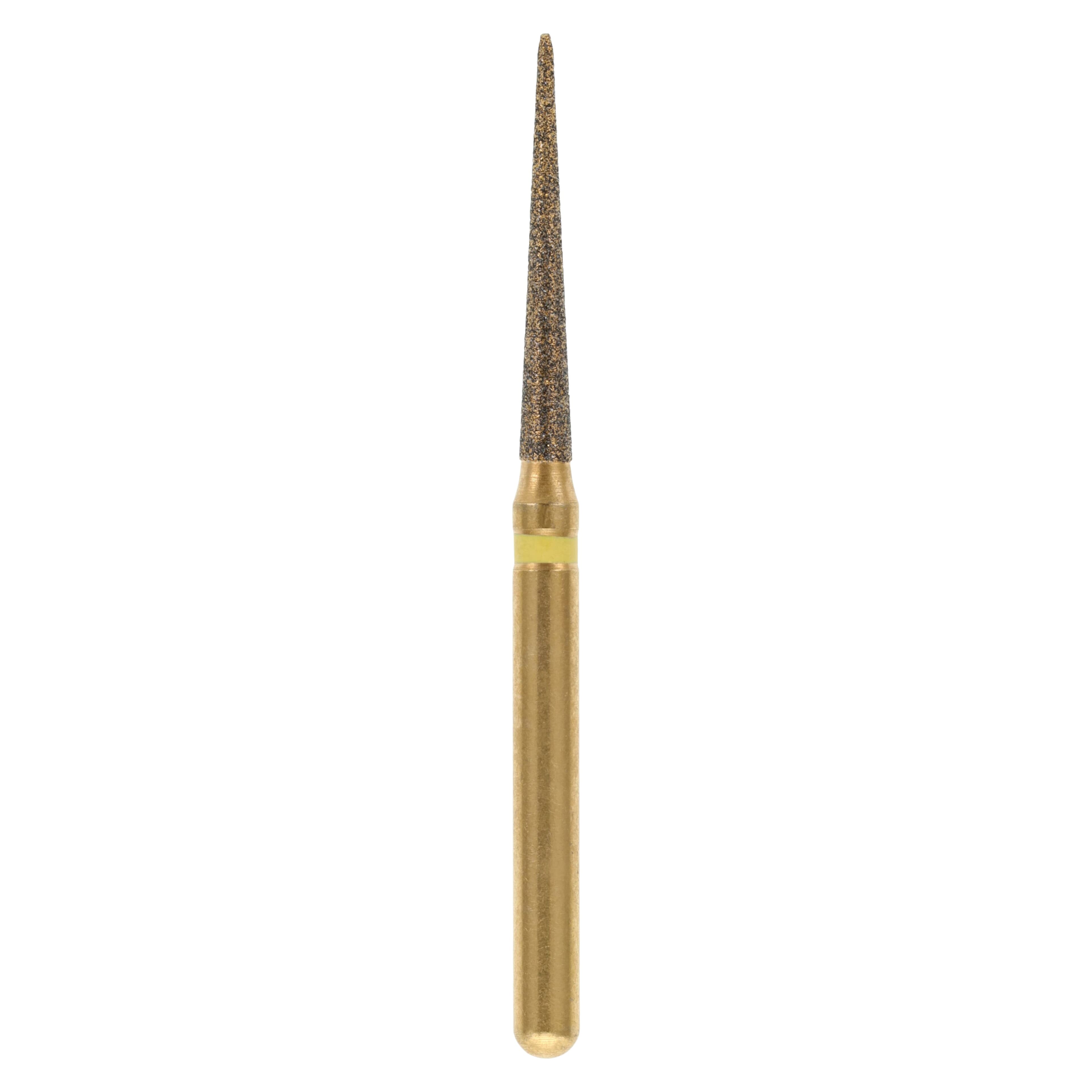MAXIMA GOLD Diamond FG Bur, Friction Grip, Extra Fine Needle, 10.0 mm, 5/Pk, G859-014SF - MAXIMA GOLD Diamond FG - Image 1