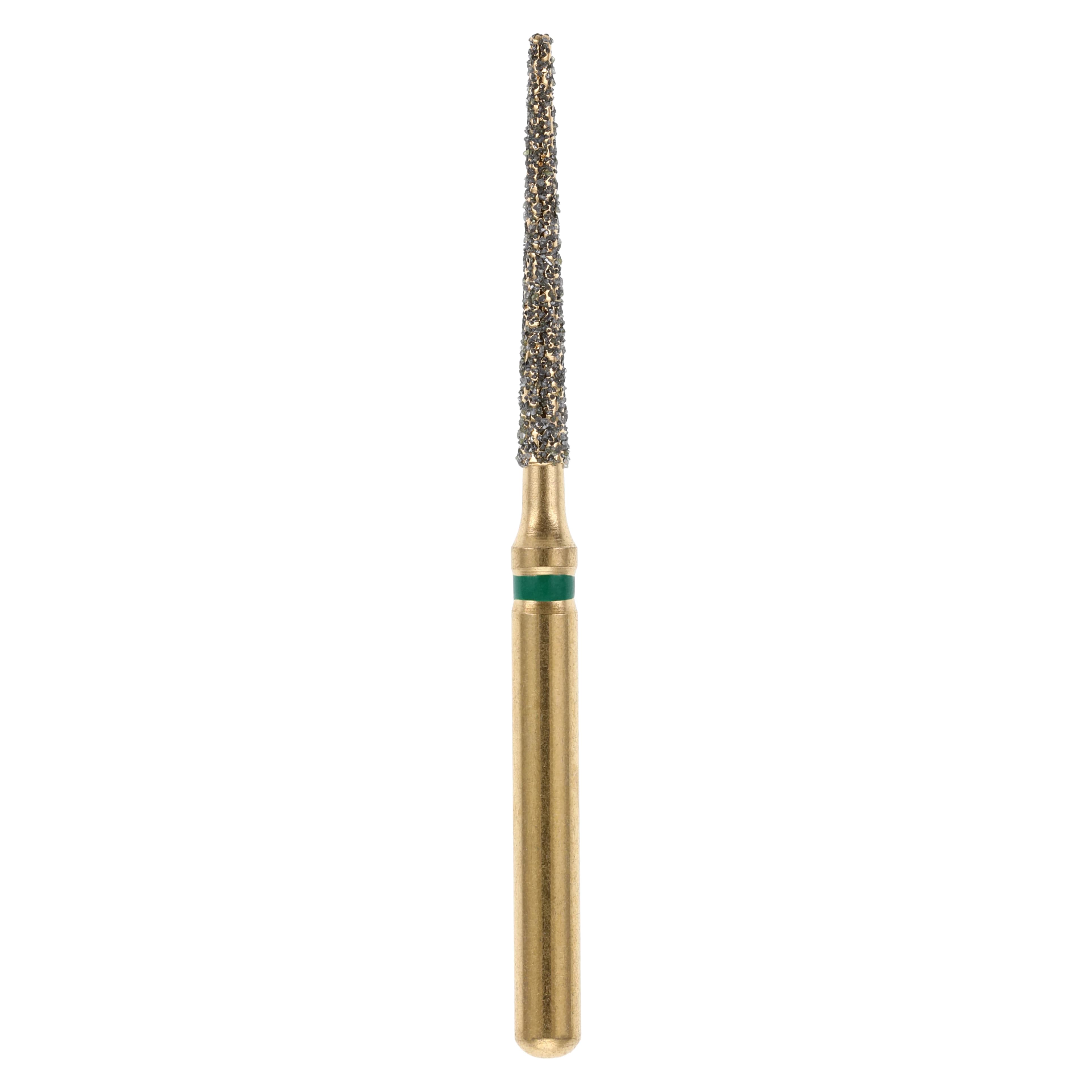 MAXIMA GOLD Diamond FG Bur, Friction Grip, Coarse, Flat End Taper, 10.0 mm, G848-012C, 5/Pk - MAXIMA GOLD Diamond FG - Image 1