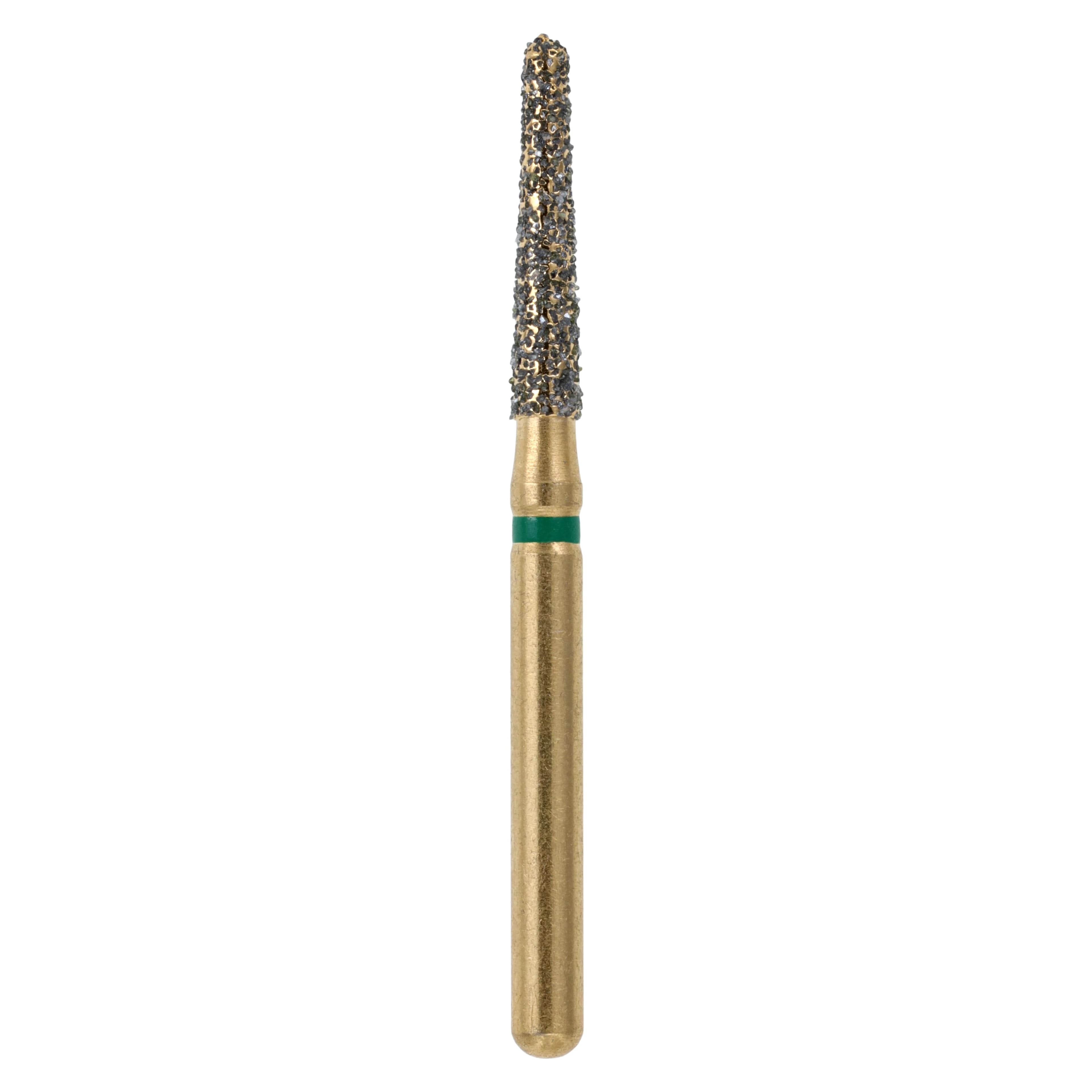 MAXIMA GOLD Diamond FG Bur, Friction Grip, Coarse, Round End Taper, 8.0 mm, G856-016C, 5/Pk - MAXIMA GOLD Diamond FG - Image 1